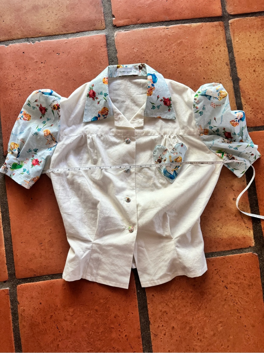 Custom Vintage Alice in Wonderland 30s 40s Blouse